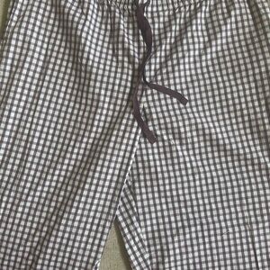 Charter Club Maroon and White Checkered Lounge Pants